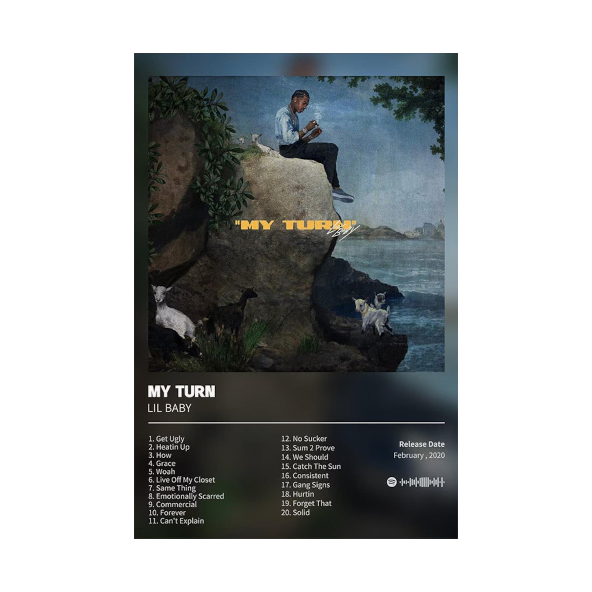 My Turn Lil Baby Album Custom Posters - Album Tracklist Poster, Custom Prints, Rap Posters, Music Gifts, Wall Decor