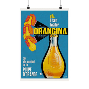 Orangina Shaken Wall Print | Retro Advertising Print