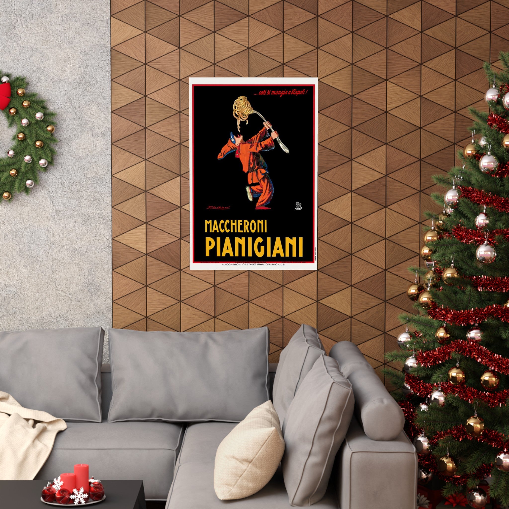 Maccheroni Pianigiani Retro Wall Print | Italy