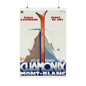 Chamonix Mont-Blanc Wall Print | Snow | Ski | Chalet Decor | Winter