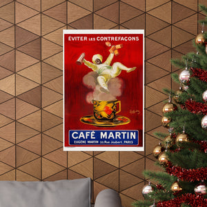 Café Martin Vintage Retro Wall Print | Retro Advertising | France | French