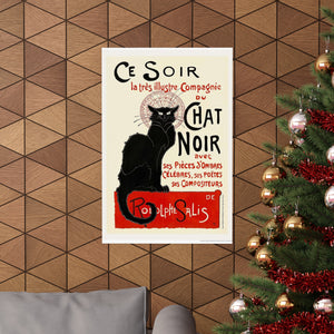 Chat Noir Wall Print | Advertising | Cats | French | France | Black Cat | Steinlen