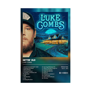 Gettin' Old Luke Combs Music Album Custom Posters, Album Tracklist Poster, Custom Prints, Rap Posters, Music Gifts, Wall Decor