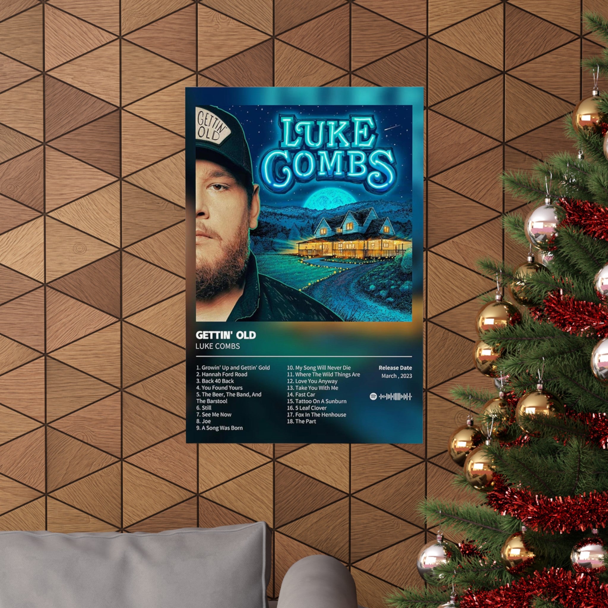 Gettin' Old Luke Combs Music Album Custom Posters, Album Tracklist Poster, Custom Prints, Rap Posters, Music Gifts, Wall Decor