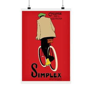 Simplex Cycling Tyres Wall Print | Vintage | Retro | Holland | Cycling