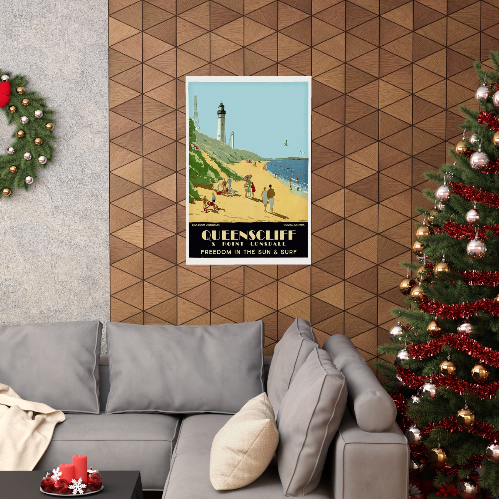 Queenscliff Wall Print | Retro Advertising Print | Australia | Travel | Tourism | Souvenir