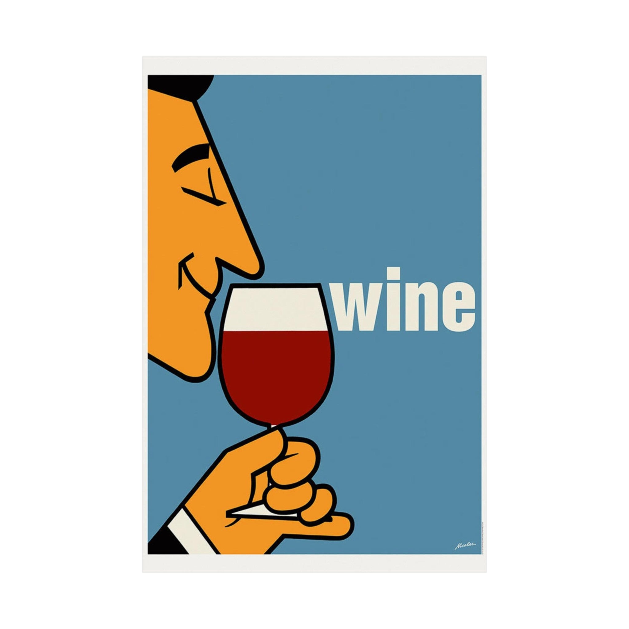 Wine Wall Print | Retro Advertising Print