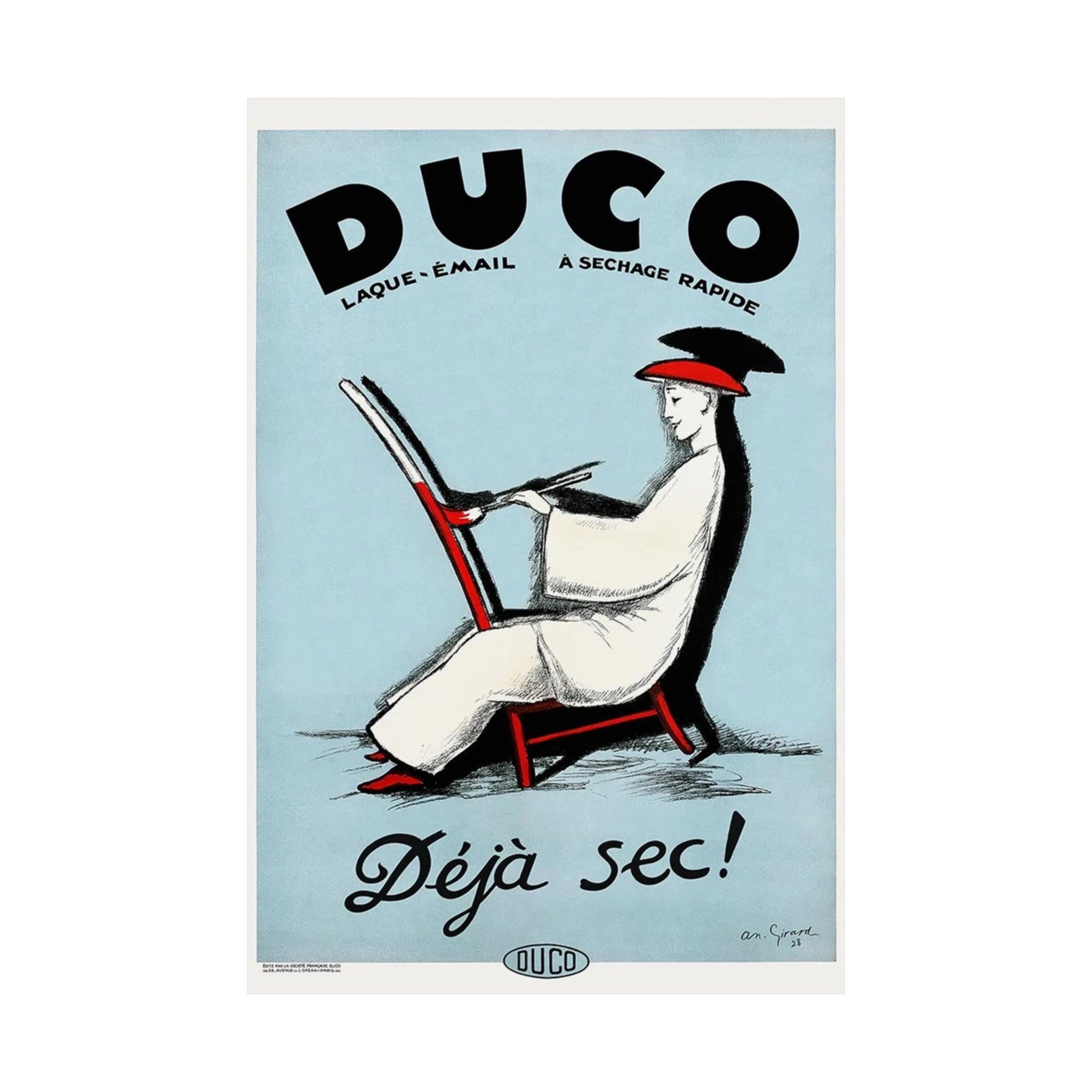 Duco Enamel Vintage Wall Print | Retro Advertising | France | French | Paint | Art