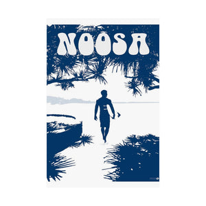 Noosa Navy Beach Australia Retro Surf Wall Print | Australia | Beaches | Summer | Surfing | Noosa