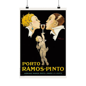 Porto Ramos-Pintos Wall Print | Retro Advertising Print | Drink | Bar | Cupid | France