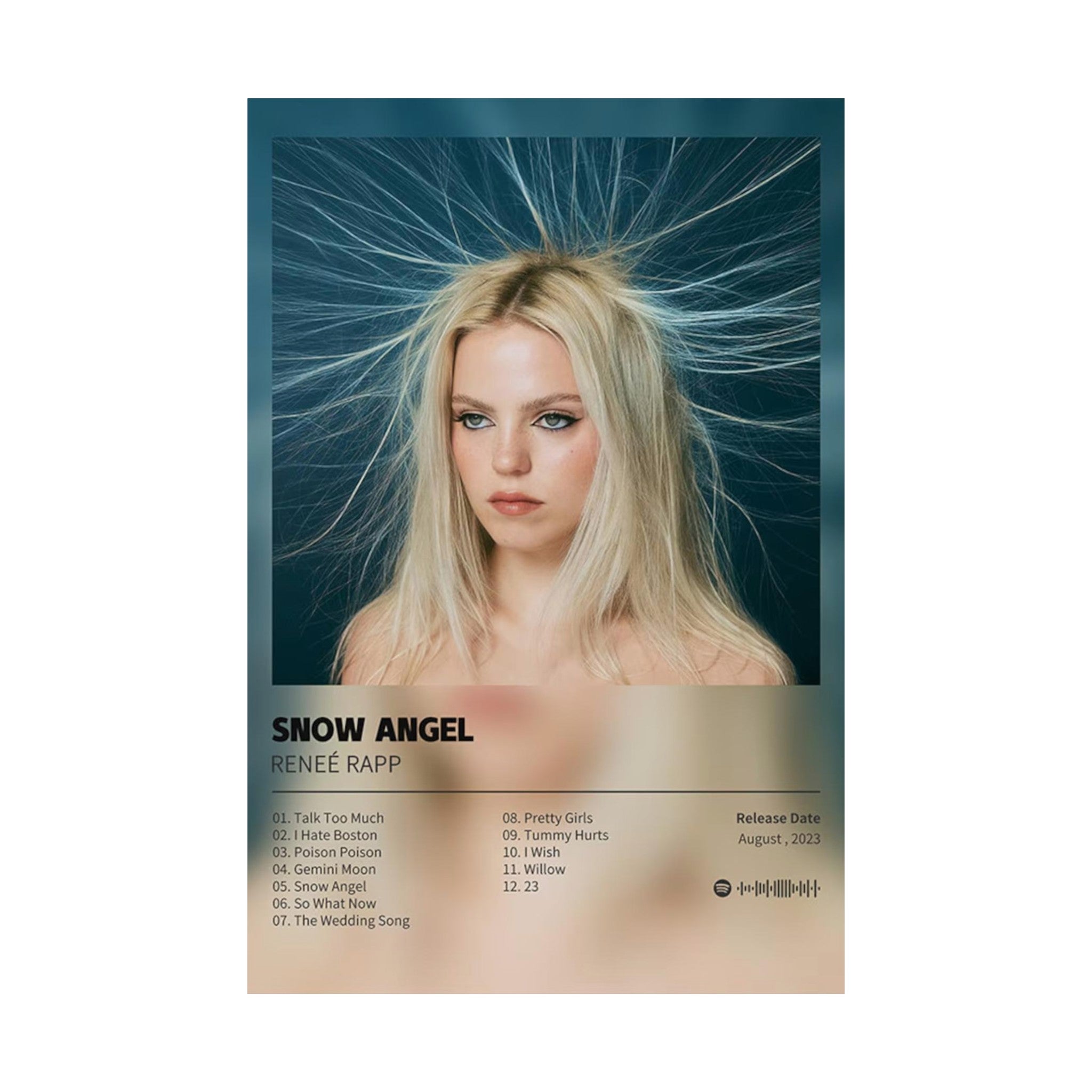 Snow Angel Reneé Rapp Album Stray Kids Music Album Custom Posters, Album Tracklist Poster, Custom Prints, Rap Posters,Music Gifts,Wall Decor