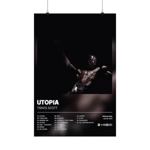 Utopia - Travis Scott Music Album Custom Posters, Album Tracklist Poster, Custom Prints, Rap Posters, Music Gifts, Wall Decor