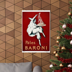 Pâtes Baroni Pasta Wall Print | Retro Advertising | France | French | Pasta
