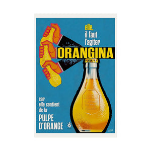 Orangina Shaken Wall Print | Retro Advertising Print