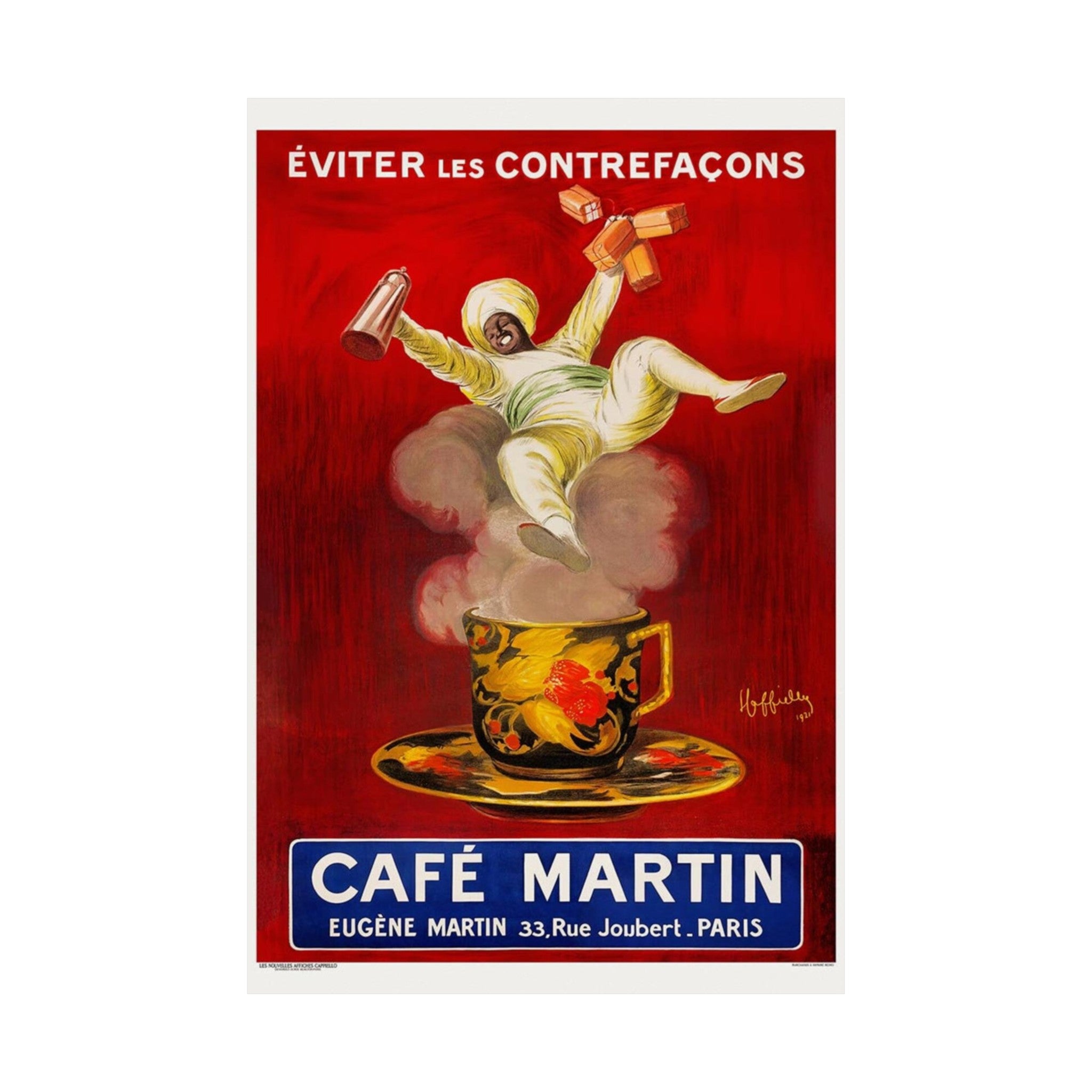 Café Martin Vintage Retro Wall Print | Retro Advertising | France | French