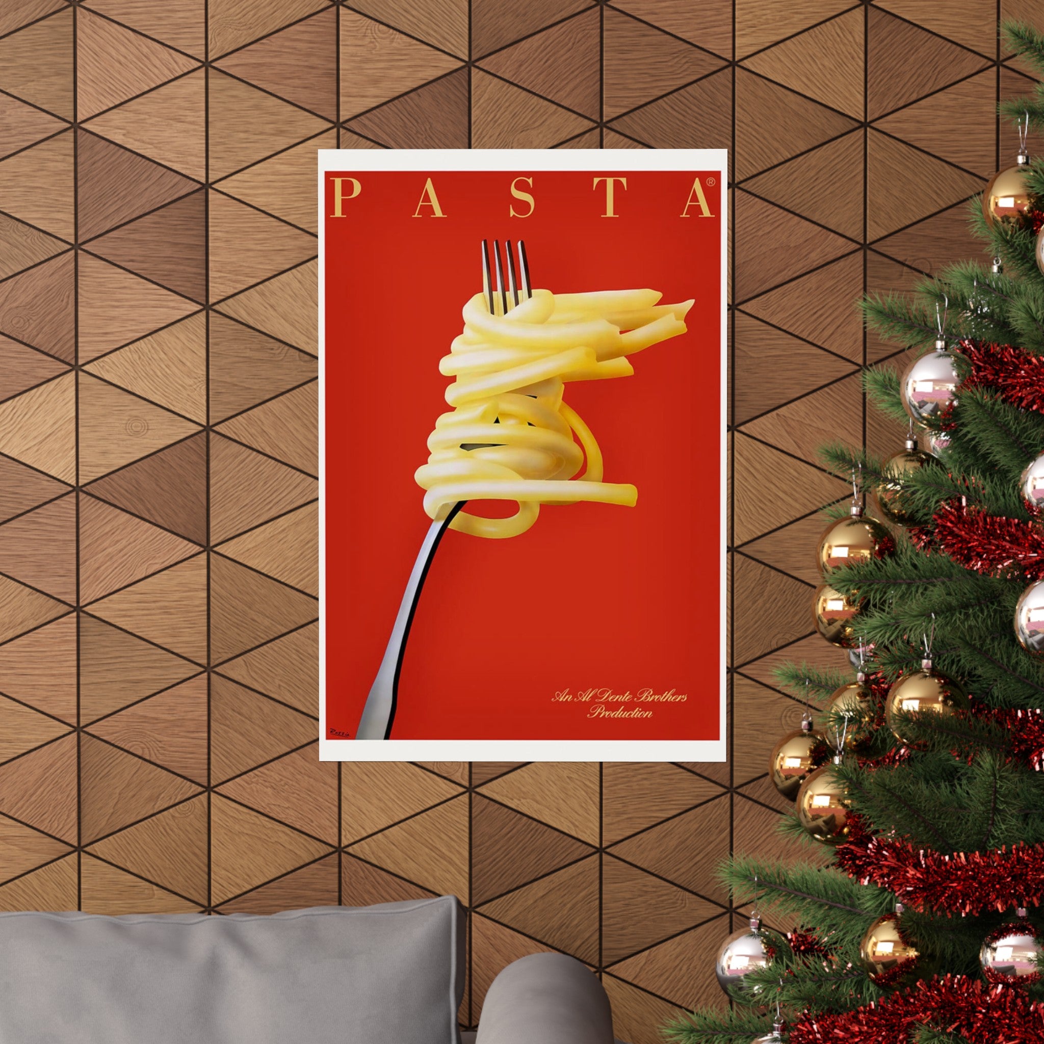 Pasta Al Dente Wall Print | Retro Advertising Print | France | French | Food | Pasta | Spaghetti