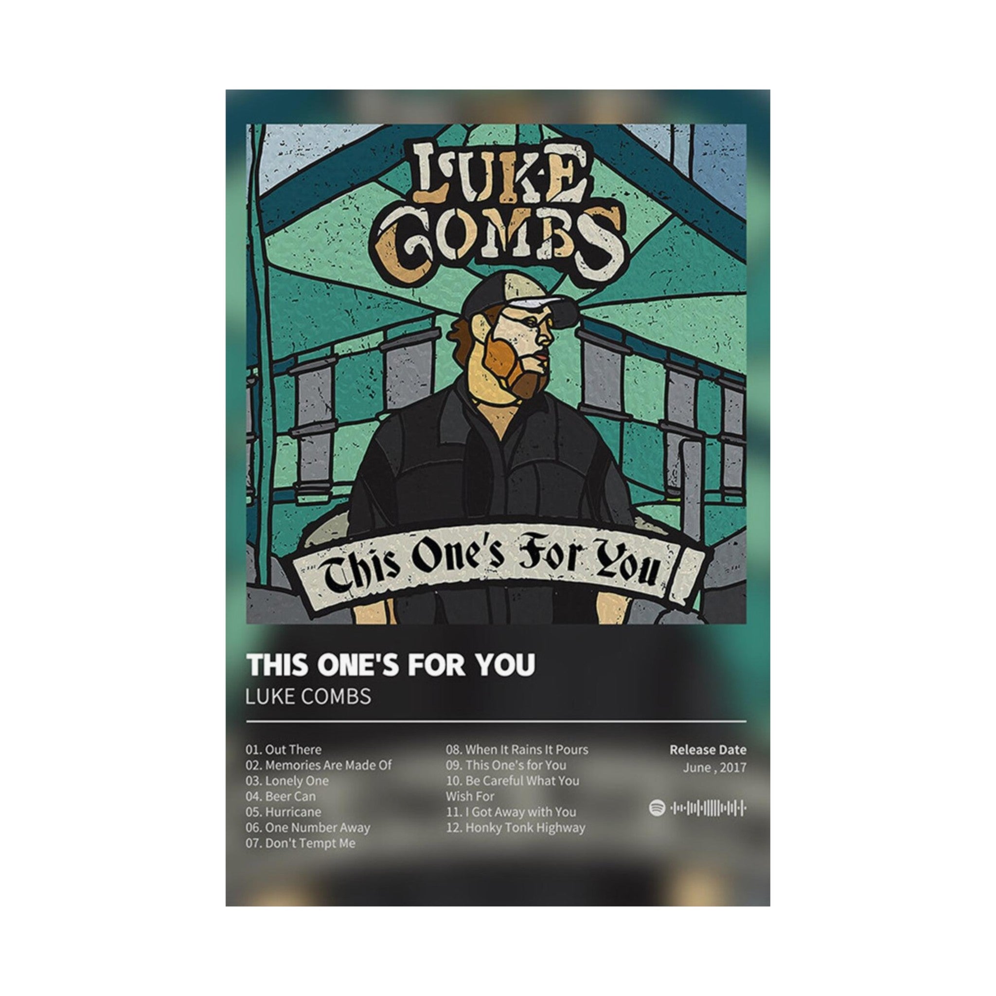 This One's for You Luke Combs Album Custom Posters - Album Tracklist Poster, Custom Prints, Rap Posters, Music Gifts, Wall Decor