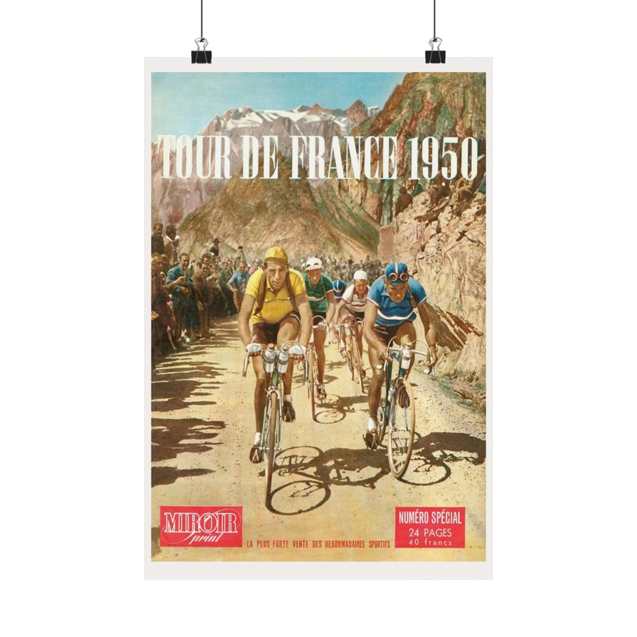 Tour de France 1950 Wall Print | Cycling | Bikes | France | French | Mont Ventoux