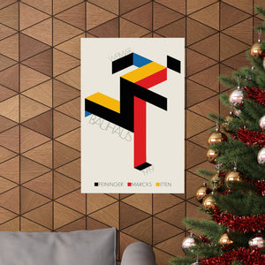 Bauhaus Running Man Retro Wall Print | Germany