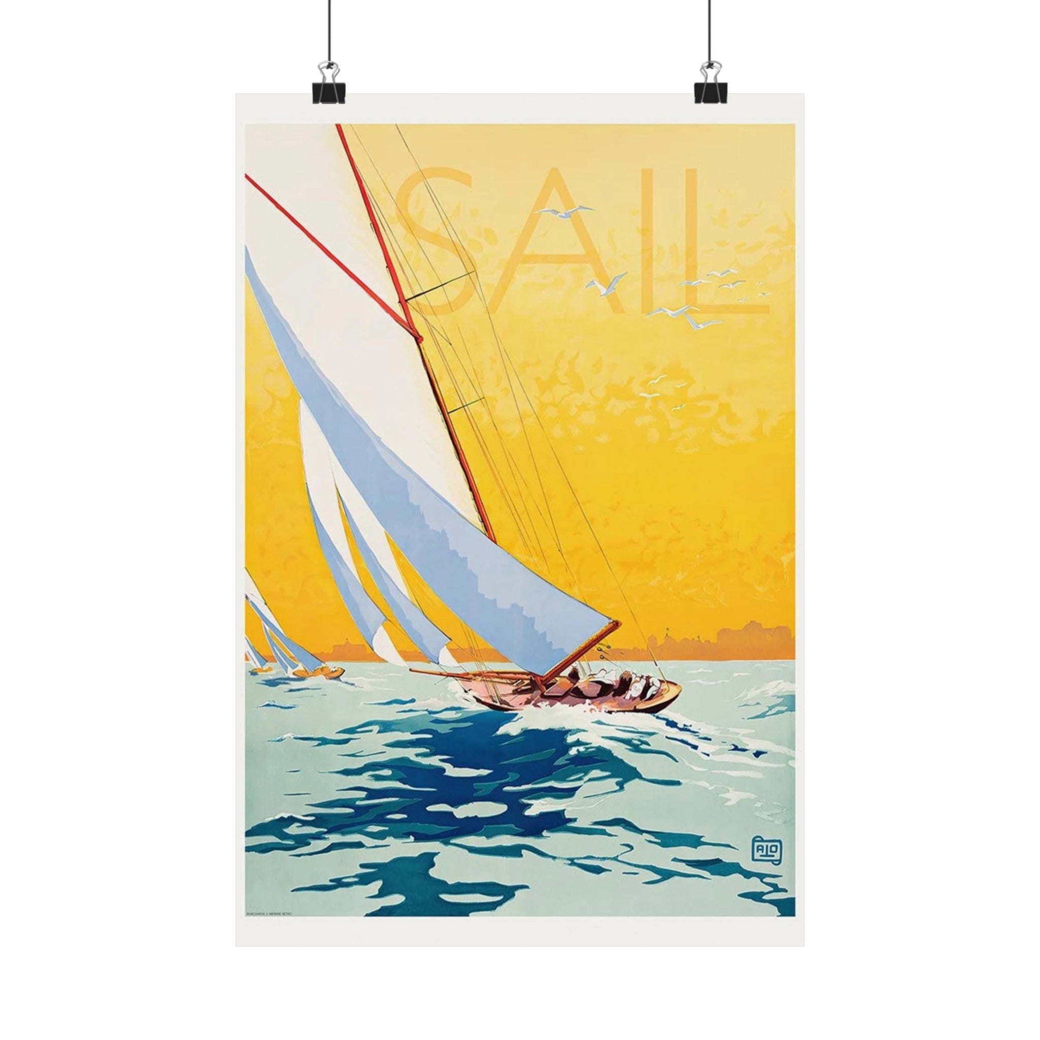 Sail Vintage Poster Print | Sailing | France | Travel