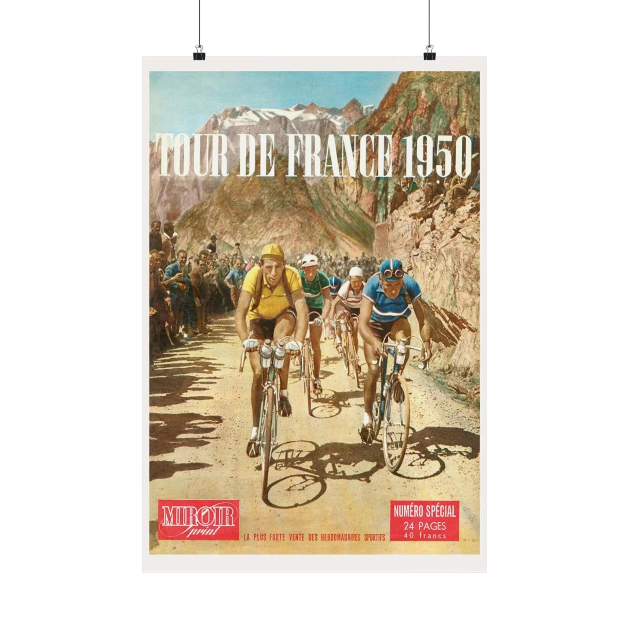 Tour de France 1950 Wall Print | Cycling | Bikes | France | French | Mont Ventoux