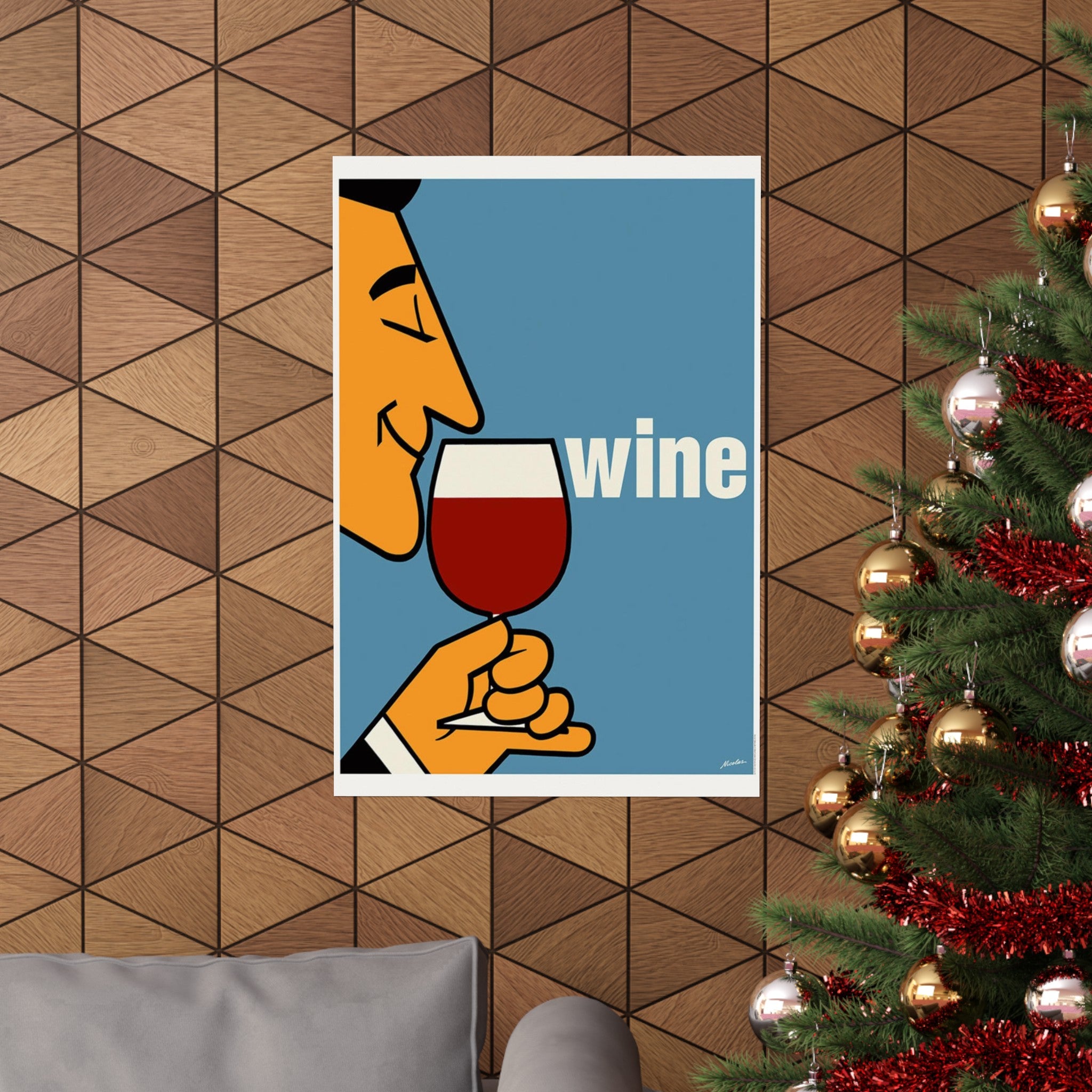 Wine Wall Print | Retro Advertising Print