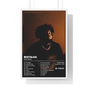 Nostalgia Rod Wave Album Custom Posters, Album Tracklist Poster, Custom Prints, Rap Posters, Music Gifts, Wall Decor (FRAMED TEST)