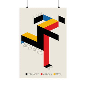 Bauhaus Running Man Retro Wall Print | Germany