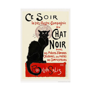 Chat Noir Wall Print | Advertising | Cats | French | France | Black Cat | Steinlen