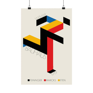 Bauhaus Running Man Retro Wall Print | Germany