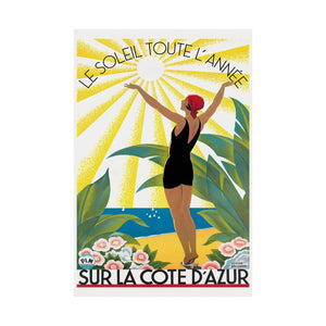 Cote d'Azur 1931 Wall Print | France | Summer | Beach | Travel | Tourism
