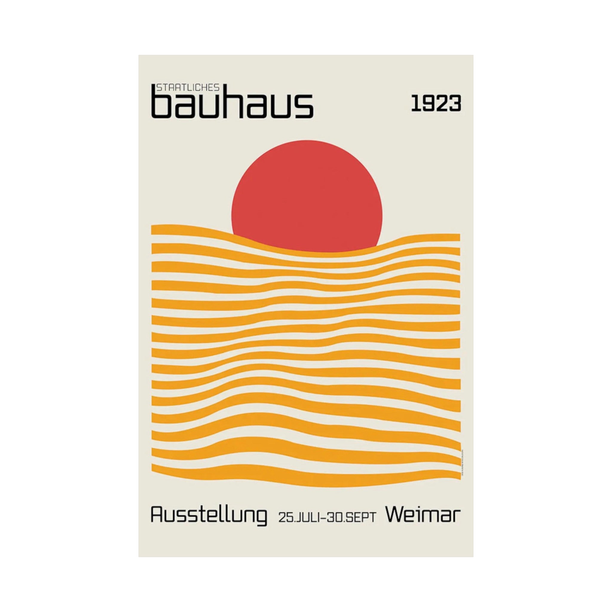 Bauhaus Sunrise Retro Wall Print | Germany