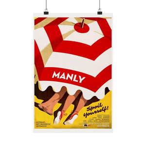 Manly NSW Wall Print | Retro Advertising Print | Australia | Manly | Beach | Summer | Travel | Tourism | Holidays