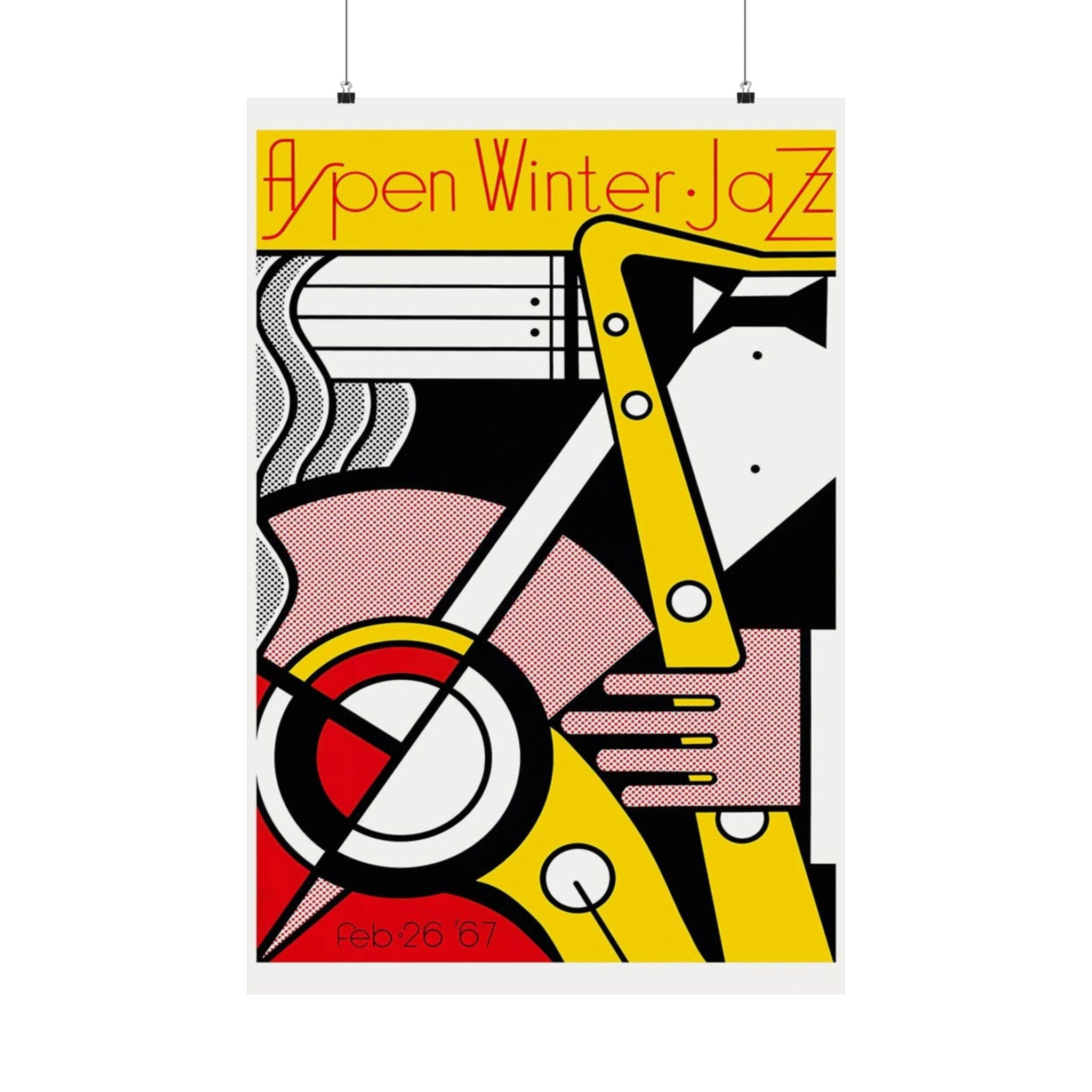 Aspen Winter Jazz Wall Print | Retro Advertising Print