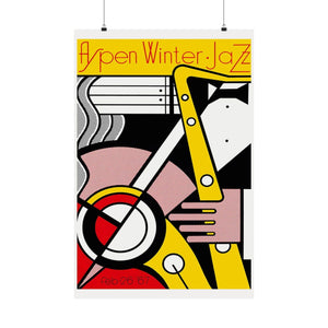 Aspen Winter Jazz Wall Print | Retro Advertising Print