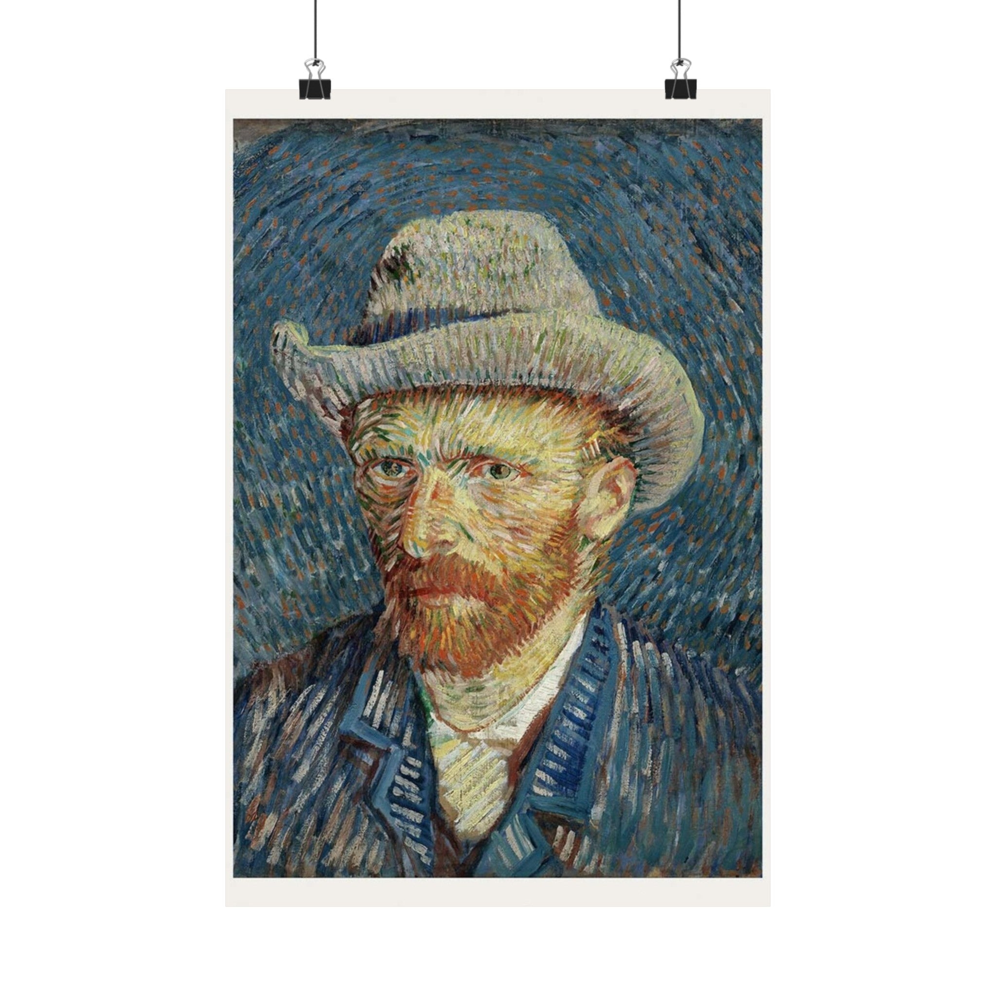 Van Gogh Self Portrait Wall Print | Poster | Vincent Van Gogh | Post Impressionism | Painting