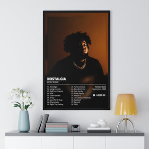 Nostalgia Rod Wave Album Custom Posters, Album Tracklist Poster, Custom Prints, Rap Posters, Music Gifts, Wall Decor (FRAMED TEST)