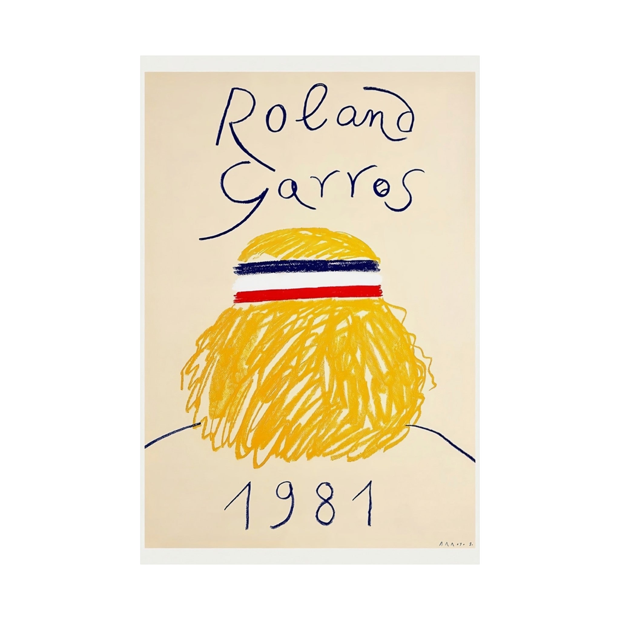 French Open Tennis 1981 Wall Print | Retro Advertising Print | France | Tennis | Roland Garros