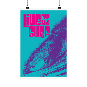 Live for the Surf Retro Surf Wall Print | Australia | Beaches | Summer | Surfing