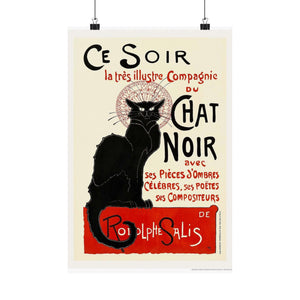 Chat Noir Wall Print | Advertising | Cats | French | France | Black Cat | Steinlen