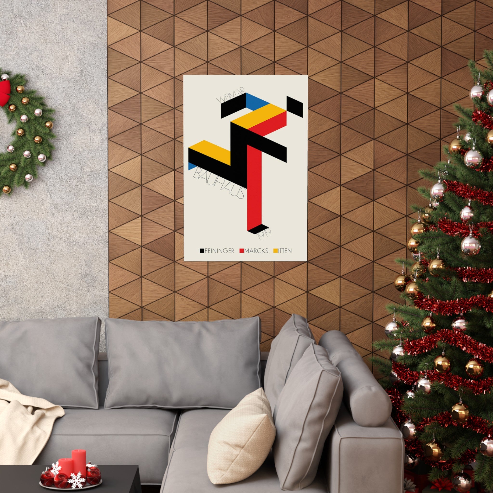 Bauhaus Running Man Retro Wall Print | Germany