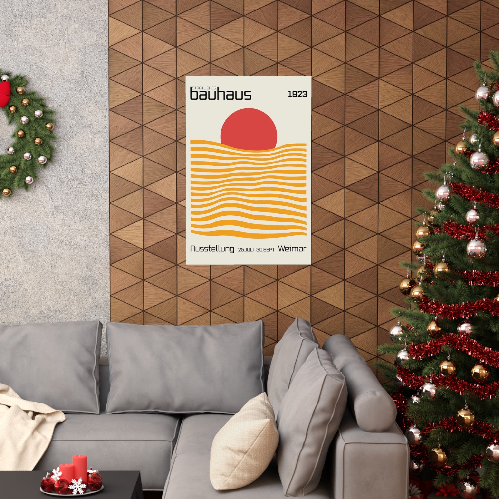 Bauhaus Sunrise Retro Wall Print | Germany