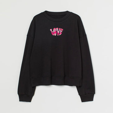 Groovy Love Custom Embroidered Sweatshirt