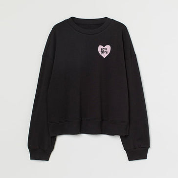 Boss B*tch Love Heart Custom Embroidered Sweatshirt