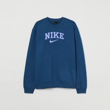 Nike Classic Blue Print Embroidered Sweatshirt