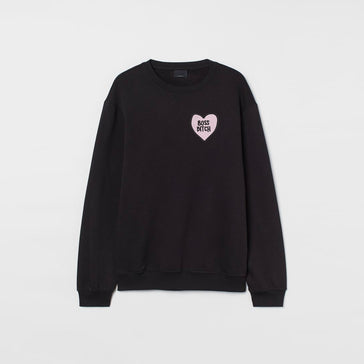 Boss B**** Love Heart Embroidered Sweatshirt