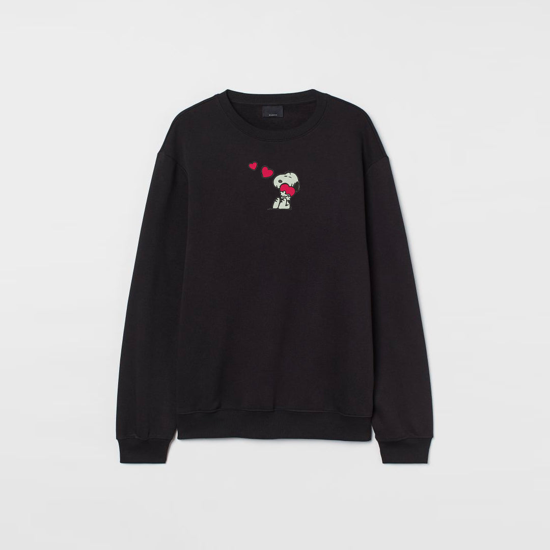 Snoopy Love Embroidered Sweatshirt