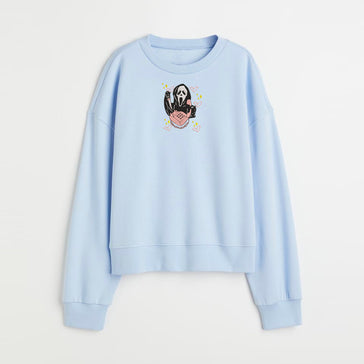 Wazzup Scream Love Custom Embroidered Sweatshirt