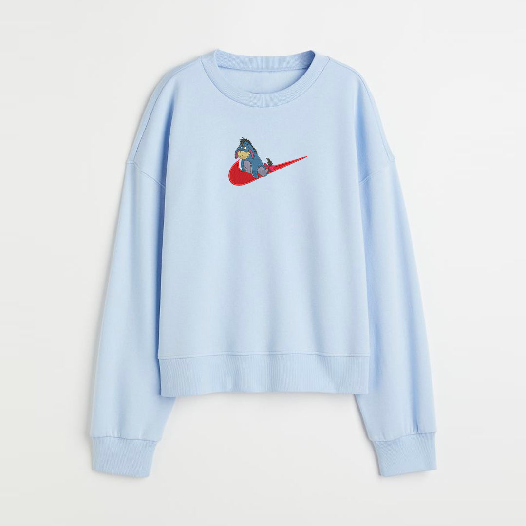 Eeyore Nike Tick Custom Embroidered Sweatshirt