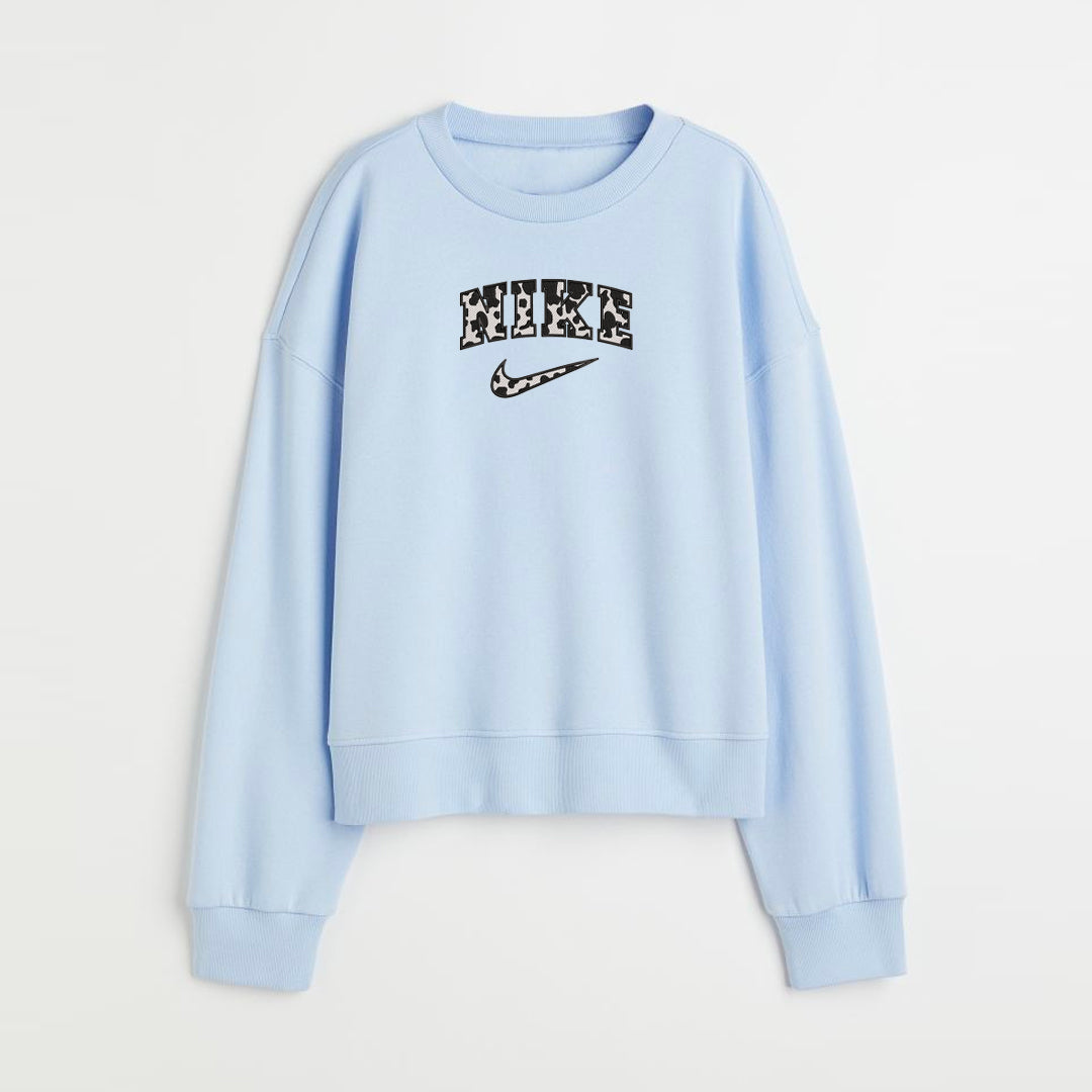 Cow Print Classic Nike Custom Embroidered Sweatshirt